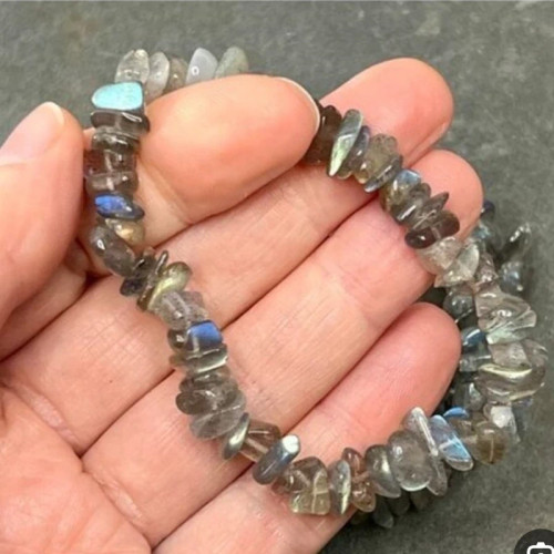دستبند زنانه سنگ لابرادوریت طبیعی