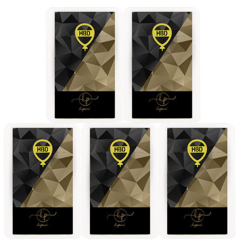 طلا گرمی 18 عیار قیراط98 مدل HBD کد kc006-p5 بسته 5 عددی