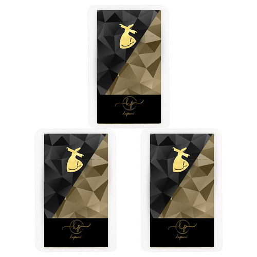 طلا گرمی 18 عیار قیراط 98 مدل عشق کد kc011-p3 بسته 3 عددی