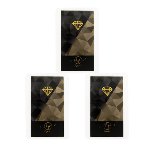 طلا گرمی 18 عیار قیراط98 مدل الماس کد kc001-p3 بسته 3 عددی