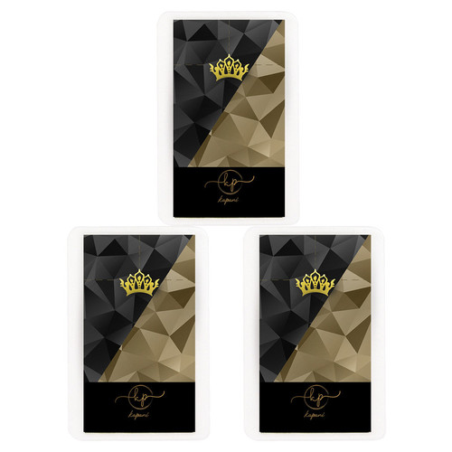 طلا گرمی 18 عیار قیراط98 مدل تاج کد kc005-p3 بسته 3 عددی