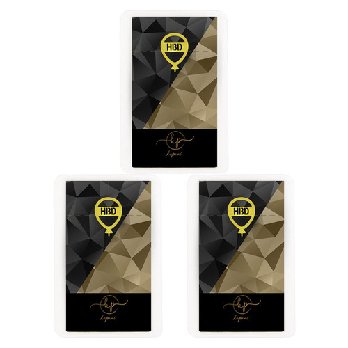 طلا گرمی 18 عیار قیراط98 مدل HBD کد kc006-p3 بسته 3 عددی