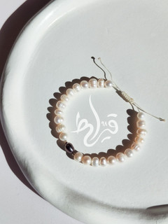 دستبند زنانه مروارید طبیعی قیراط98