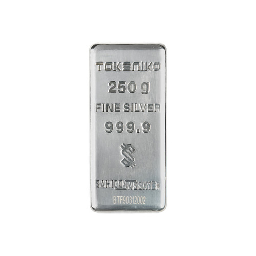 شمش نقره 250 گرمی عیار 999.9 توکنیکو (TOKENIKO) ایرانی