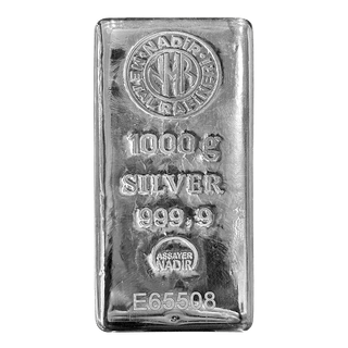 شمش نقره ندیر ، نادیر 1000 گرمی نادیر ترکیه (Nadir) عیار 999.9 | 1 کیلویی ندیر نادیر